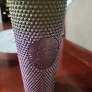 2024 Starbucks Fall Green and Purple Studded Tumbler 24 oz Venti